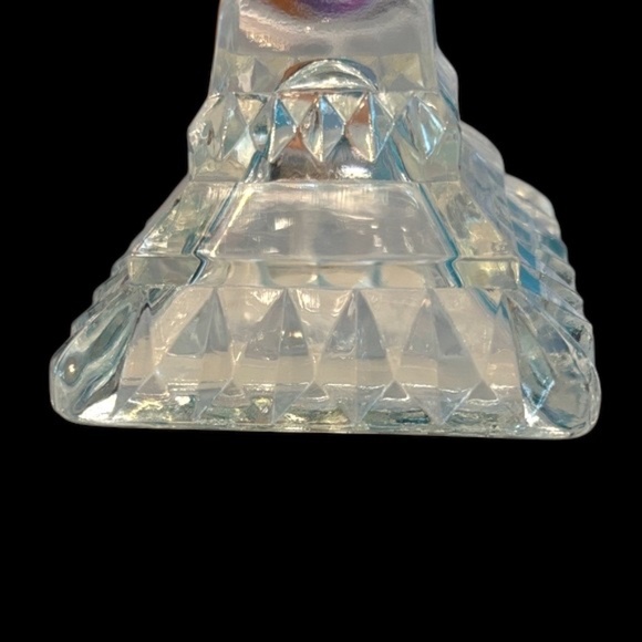VNT Jeannette Glass Wedding Box, aka A Covered Clear Glass Pedestal Candy Dish - Picture 4 of 13